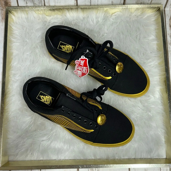 Harry Potter Golden Snitch  x VANS Old Skool Sneakers NEW - Picture 2 of 13